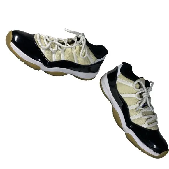 Nike Air Jordan 11 Retro Concord Low Sneakers Mens 12 Black &amp; White  528895-153