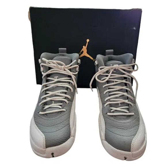 Nike Air Jordan 12 Retro Stealth GS Shoes Gray White 6Y