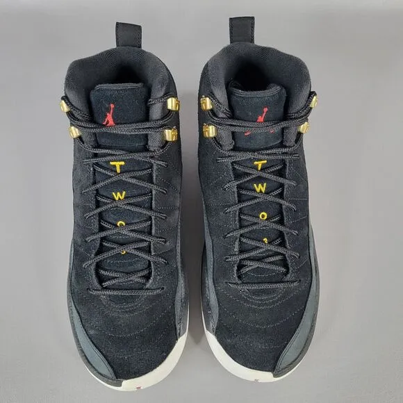 Nike Air Jordan 12 XII Retro GS Reverse Taxi Black Sneakers 153265-017 Size 6 Y