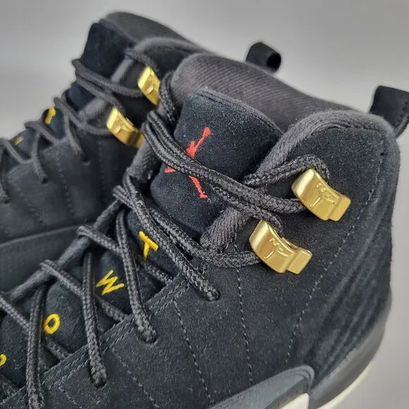 Nike Air Jordan 12 XII Retro GS Reverse Taxi Black Sneakers 153265-017 Size 6 Y