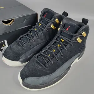 Nike Air Jordan 12 XII Retro GS Reverse Taxi Black Sneakers 153265-017 Size 6 Y