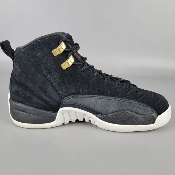Nike Air Jordan 12 XII Retro GS Reverse Taxi Black Sneakers 153265-017 Size 6 Y