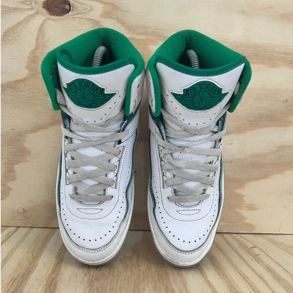 Nike -Air Jordan 2 Retro -Sneakers -White/Green -Kids Big Unisex -7Y- DQ8562-103