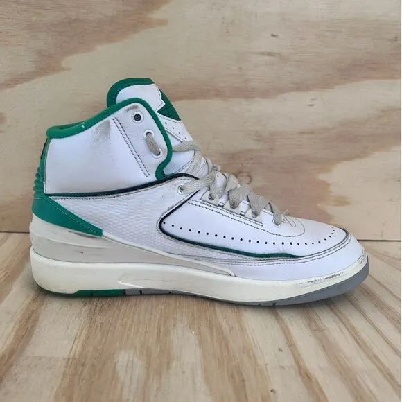 Nike -Air Jordan 2 Retro -Sneakers -White/Green -Kids Big Unisex -7Y- DQ8562-103