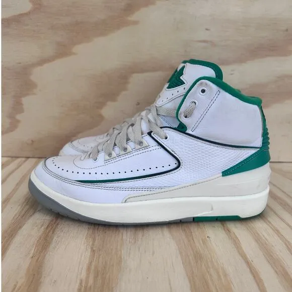 Nike -Air Jordan 2 Retro -Sneakers -White/Green -Kids Big Unisex -7Y- DQ8562-103