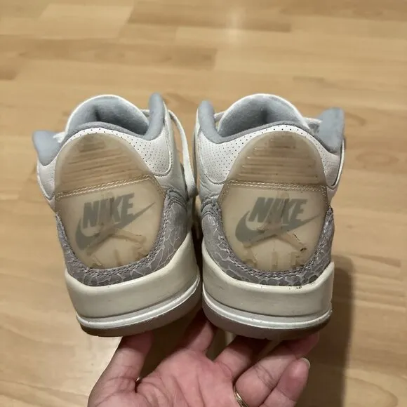 Nike Air Jordan 3 Retro Craft Ivory White Mens Size 11 Athletic Shoes Sneakers