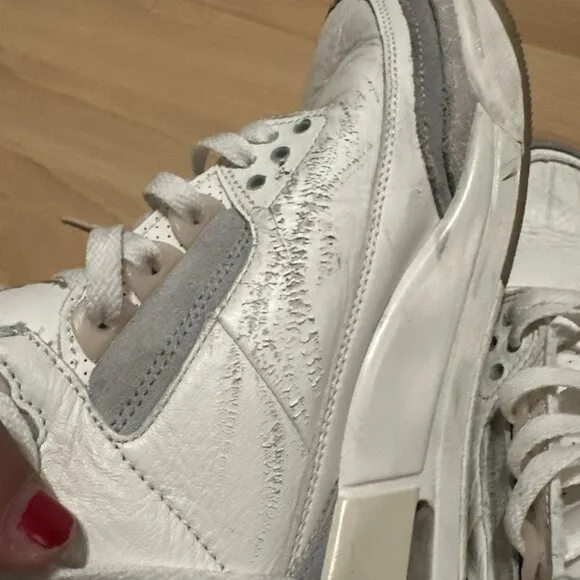 Nike Air Jordan 3 Retro Craft Ivory White Mens Size 11 Athletic Shoes Sneakers