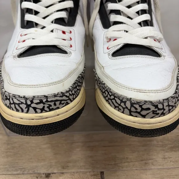 Nike Air Jordan 3 Retro Infrared 23 Blk/Wht/-Mens Shoes Size 14 136064 123