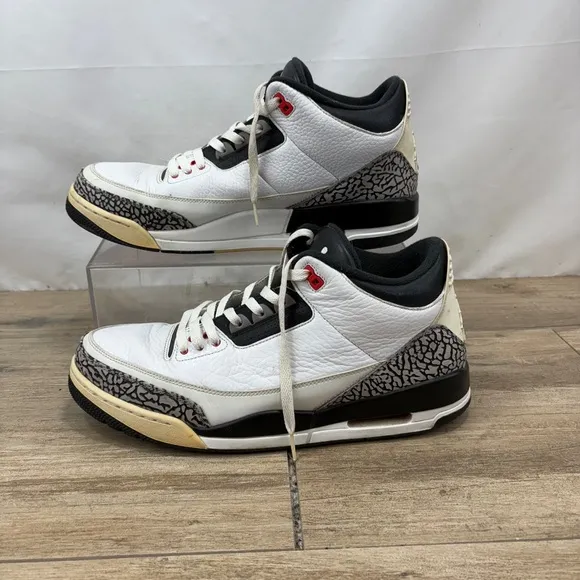 Nike Air Jordan 3 Retro Infrared 23 Blk/Wht/-Mens Shoes Size 14 136064 123