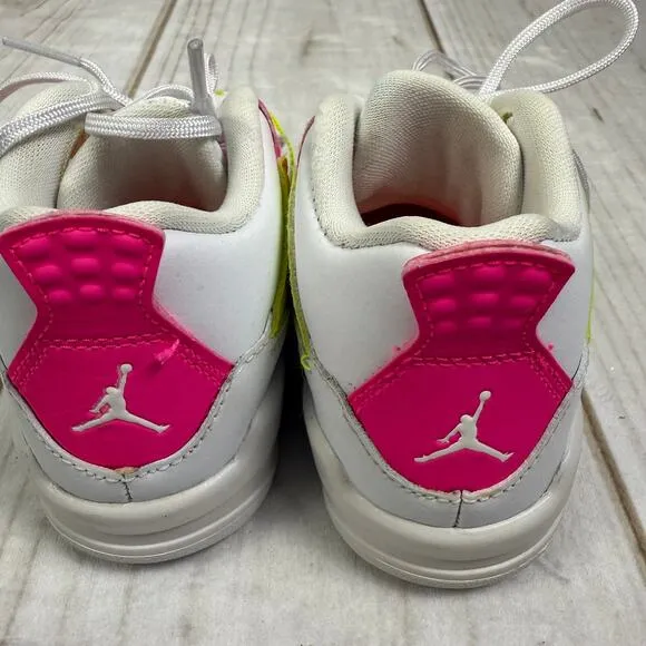nike air jordan 4 retro lemon venom toddler shoes 8C
