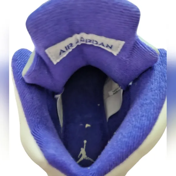 Nike Air Jordan 5 Retro Shoes White Purple 6Y