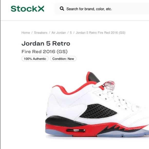 Nike Air jordan 5 Retro SZ 5.5Y