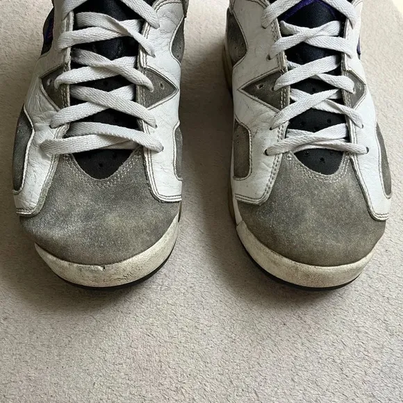 Nike Air Jordan 6 Retro Flight LTR Flint Men’s 10 CI3125-100 White Grey Black