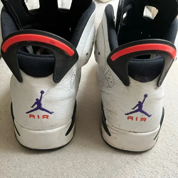 Nike Air Jordan 6 Retro Flight LTR Flint Men’s 10 CI3125-100 White Grey Black