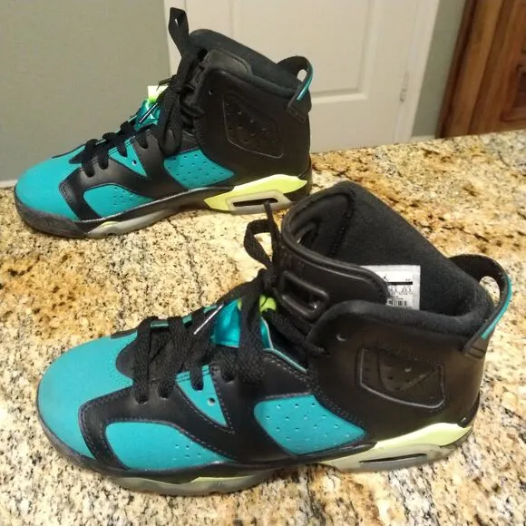 NIKE Air Jordan 6 Retro Turbo Black Mid Shoes - Youth 4.5 | Womens 6- 543390 043
