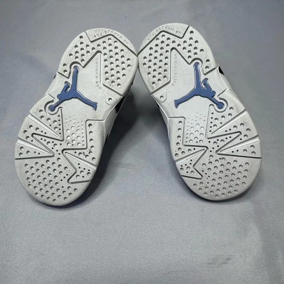 Nike Air Jordan 6 Retro UNC Toddler Shoes Size 5C White Blue DV3606-410