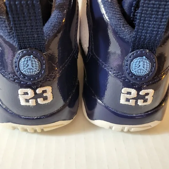 Nike Air Jordan 9 Retro  Kids Shoes - White &amp; Blue Sneaker Size 10 Boys/Toddler