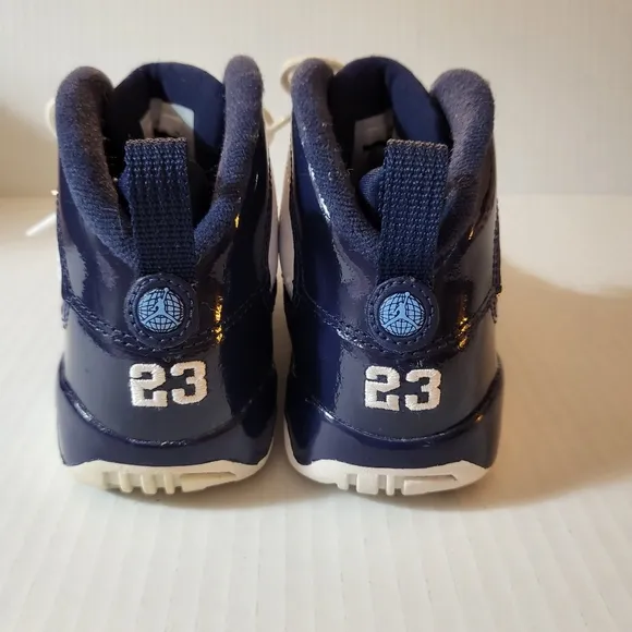 Nike Air Jordan 9 Retro  Kids Shoes - White &amp; Blue Sneaker Size 10 Boys/Toddler