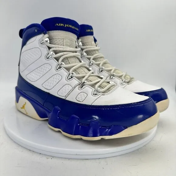 Nike Air Jordan 9 Retro Kobe Bryant Lakers White Blue Men Shoes 302370-121 Sz 9