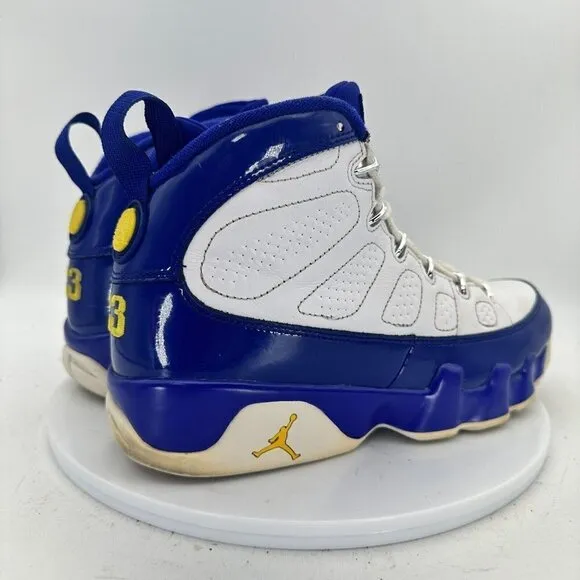 Nike Air Jordan 9 Retro Kobe Bryant Lakers White Blue Men Shoes 302370-121 Sz 9