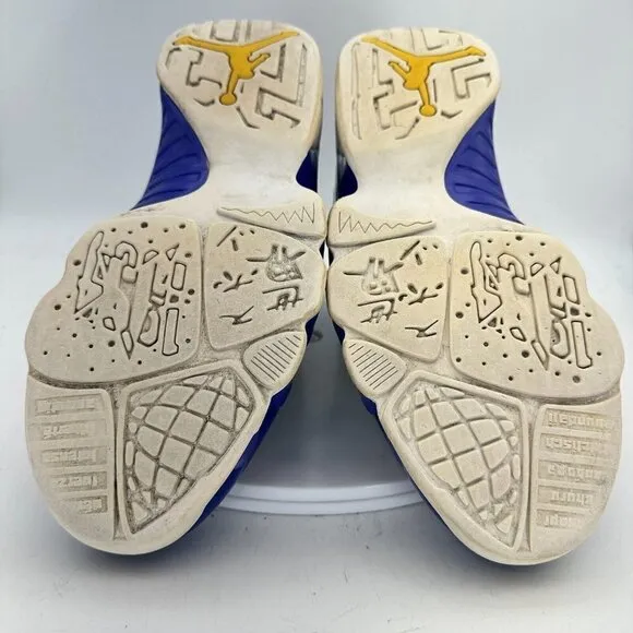 Nike Air Jordan 9 Retro Kobe Bryant Lakers White Blue Men Shoes 302370-121 Sz 9