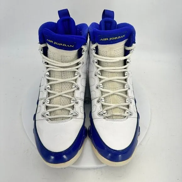 Nike Air Jordan 9 Retro Kobe Bryant Lakers White Blue Men Shoes 302370-121 Sz 9