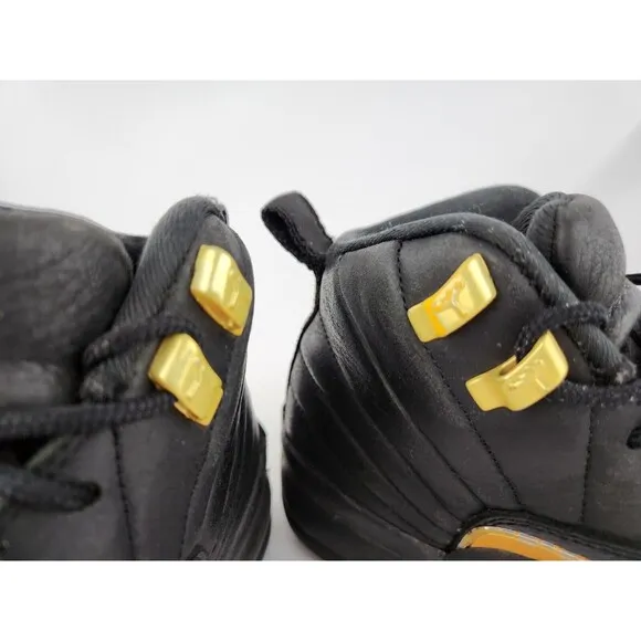 Nike Air Jordan Black Sneakers Mid 12 Retro Big Kids Shoes Basketball Size 4Y