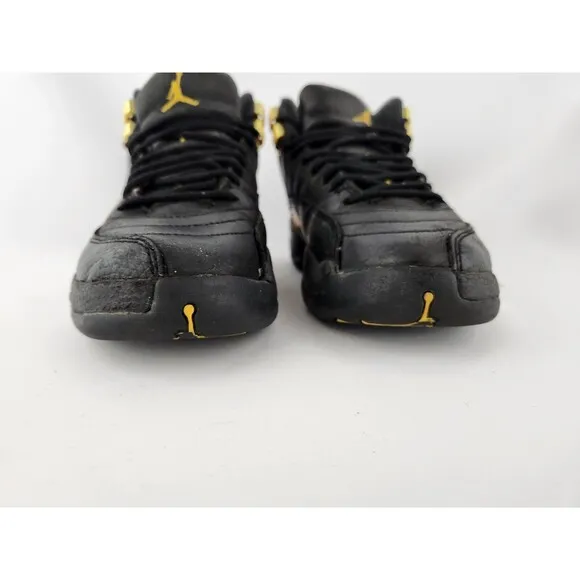 Nike Air Jordan Black Sneakers Mid 12 Retro Big Kids Shoes Basketball Size 4Y