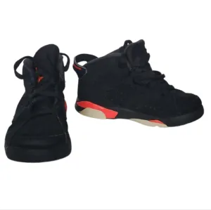 Nike Air Jordan Infrared 6 Sneakers Shoes Black Red High Tops Toddler Size 9 KID