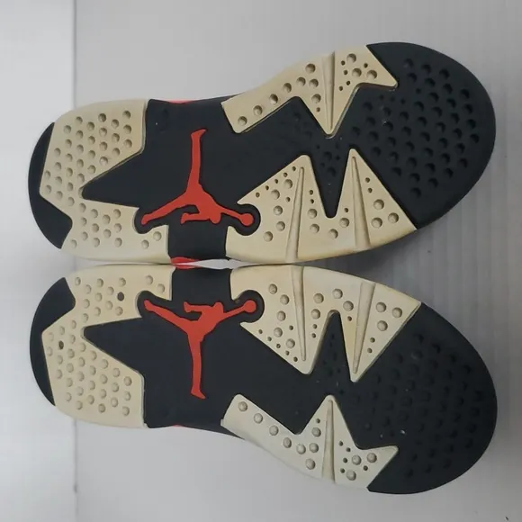 Nike Air Jordan Infrared 6 Sneakers Shoes Black Red High Tops Toddler Size 9 KID