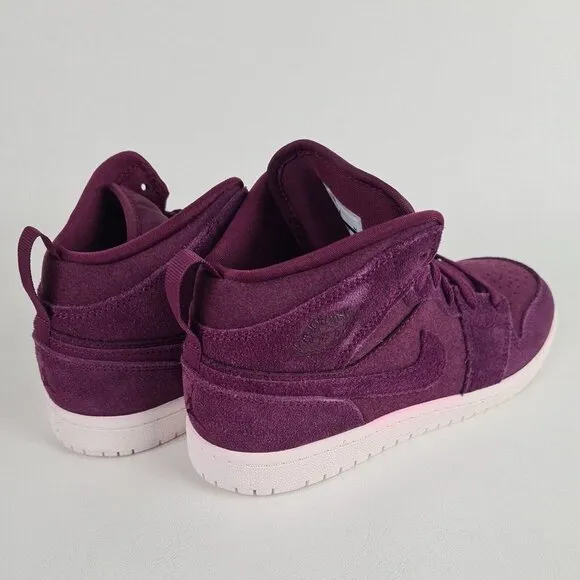 Nike Air Jordan Retro 1 Mid Bordeaux Shoes Little Kids Sneakers