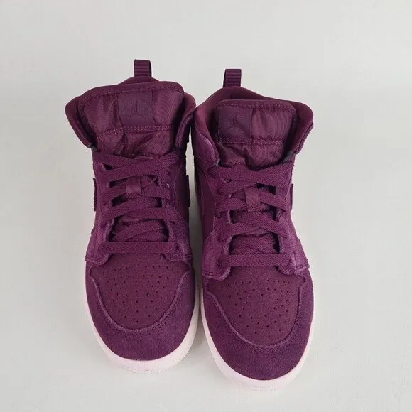 Nike Air Jordan Retro 1 Mid Bordeaux Shoes Little Kids Sneakers