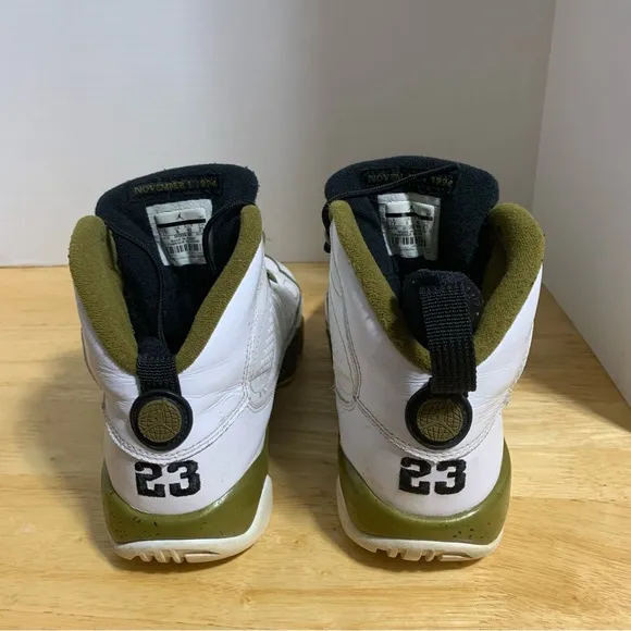 Nike Air Jordan Retro 23 BG‎ &quot;Statue&quot; White Olive Green Size 7Y (302359 109)