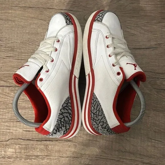 Nike Air Jordan 3 Low Retro GS Youth Shoes Size 4.5 White/Red