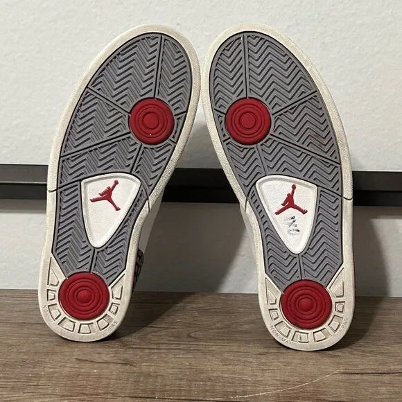 Nike Air Jordan 3 Low Retro GS Youth Shoes Size 4.5 White/Red