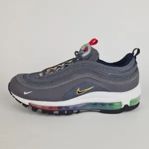 Nike Air Max 97 EOI GS Grey Black Sneaker Unisex Shoe SZ 7Y = 8.5 Woman