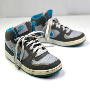 Nike Air mid high tops grey blue youth 2012 6.5