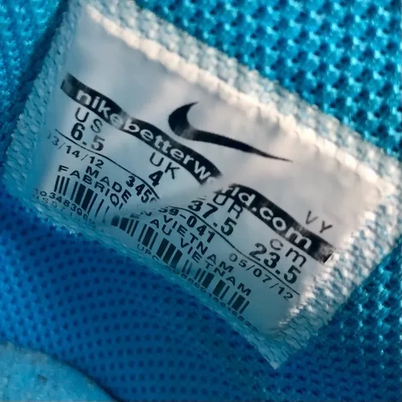 Nike Air mid high tops grey blue youth 2012 6.5