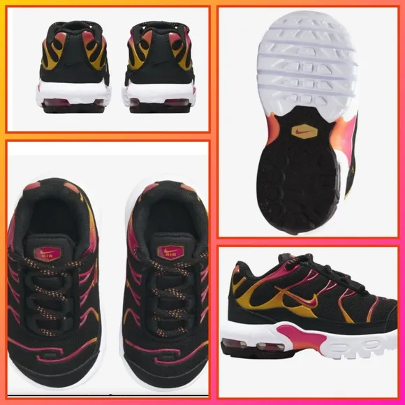 Nike Black and Pink Sneakers with Sporty Design