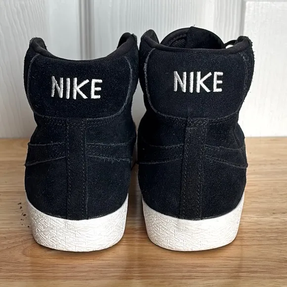 Nike Black Leather Suede Blazers High-Top Sneakers size 6.5 Y