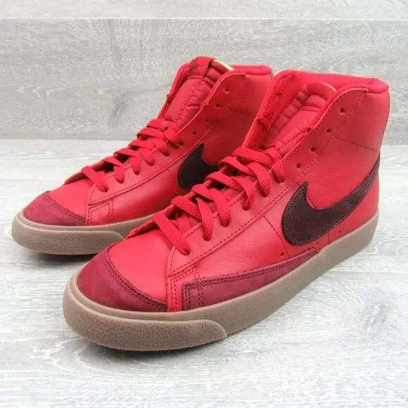 Nike Blazer Mid '77 Vintage Skate Shoes Mens Size 10 Red Burgundy NEW