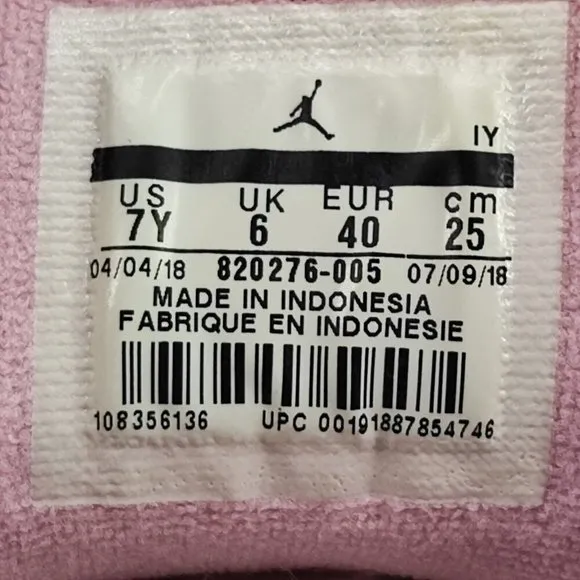 Nike Boy's Air Jordan Jumpman Team II  White Purple Leather Basketball Shoes 7Y