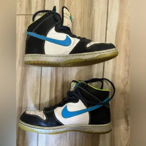 Nike Dunk High Premium white blue glow sneakers high tops Men’s size 12 WORN