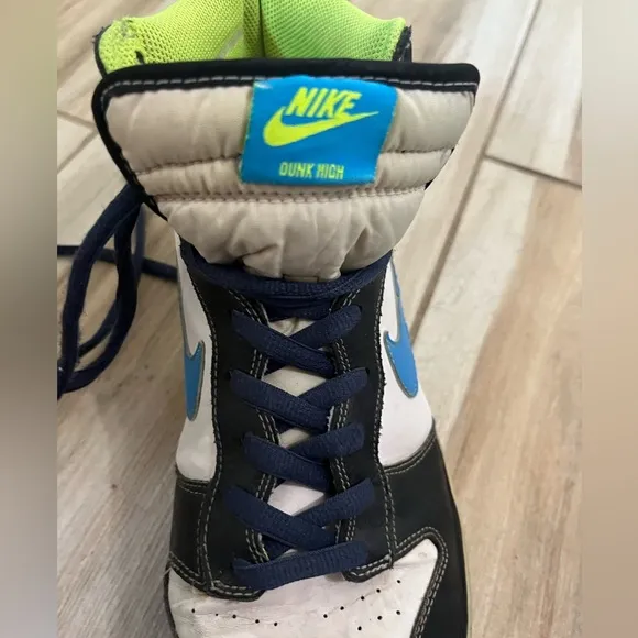 Nike Dunk High Premium white blue glow sneakers high tops Men’s size 12 WORN