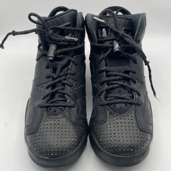 Nike Jordan 6 Retro Black Cat GS 384665-020 Youth Sneakers Size 6