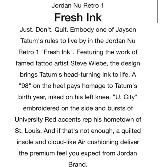 Nike Jordan Nu Retro 1 Low Jason Tatum Fresh Ink shoes