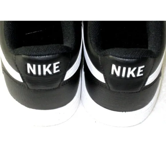 Nike Men's Court Vision Lo Next Nature Leather Shoes Black White Sizes NIB