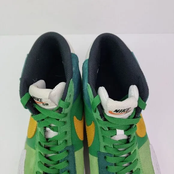Nike SB Blazer Mid Mens Size 8.5 Mosaic Green Skate Sneaker Shoes DA8854 300