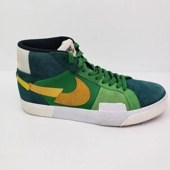 Nike SB Blazer Mid Mens Size 8.5 Mosaic Green Skate Sneaker Shoes DA8854 300