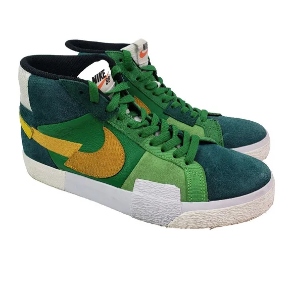 Nike SB Blazer Mid Mens Size 8.5 Mosaic Green Skate Sneaker Shoes DA8854 300